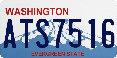 WA license plate ATS7516