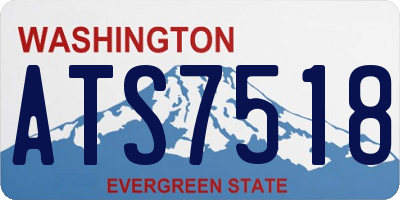 WA license plate ATS7518