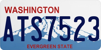 WA license plate ATS7523