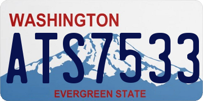 WA license plate ATS7533