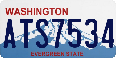 WA license plate ATS7534
