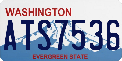 WA license plate ATS7536