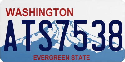 WA license plate ATS7538