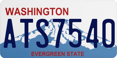 WA license plate ATS7540