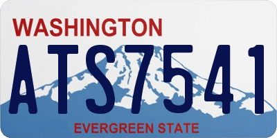 WA license plate ATS7541