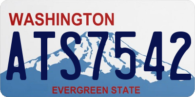 WA license plate ATS7542