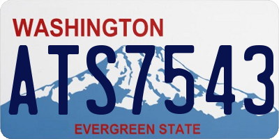 WA license plate ATS7543