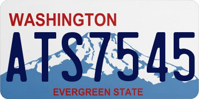 WA license plate ATS7545