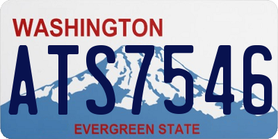 WA license plate ATS7546