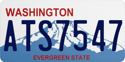 WA license plate ATS7547
