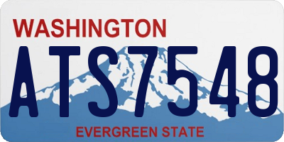 WA license plate ATS7548