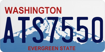 WA license plate ATS7550