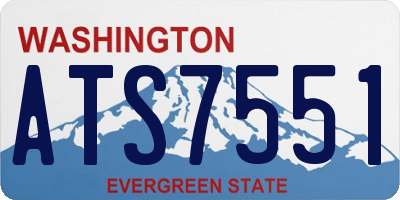 WA license plate ATS7551