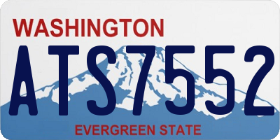 WA license plate ATS7552