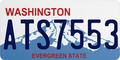WA license plate ATS7553