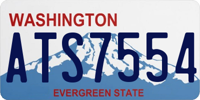 WA license plate ATS7554