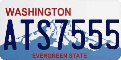 WA license plate ATS7555