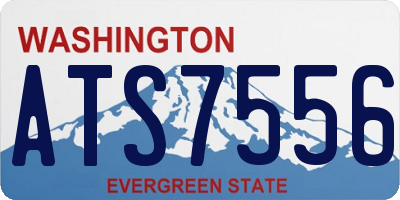 WA license plate ATS7556