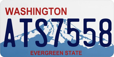 WA license plate ATS7558