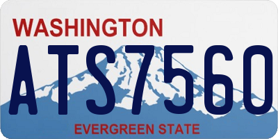 WA license plate ATS7560