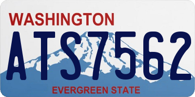 WA license plate ATS7562