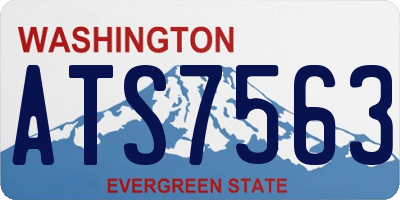 WA license plate ATS7563