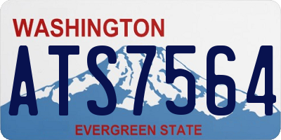 WA license plate ATS7564