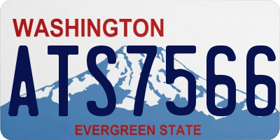 WA license plate ATS7566