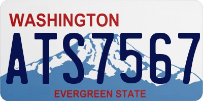 WA license plate ATS7567