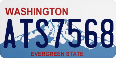 WA license plate ATS7568
