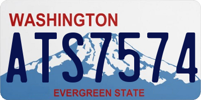 WA license plate ATS7574