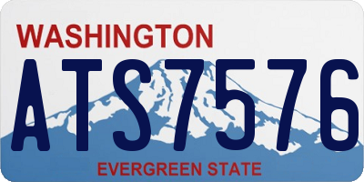 WA license plate ATS7576
