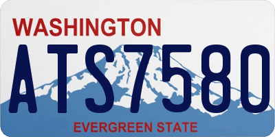 WA license plate ATS7580