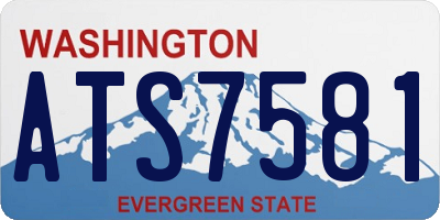 WA license plate ATS7581