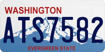 WA license plate ATS7582
