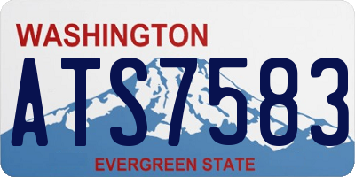 WA license plate ATS7583