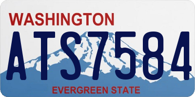 WA license plate ATS7584