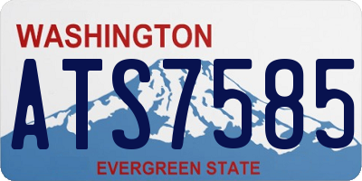 WA license plate ATS7585