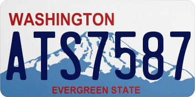 WA license plate ATS7587
