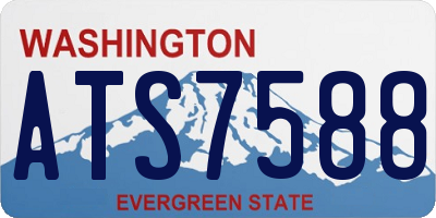 WA license plate ATS7588