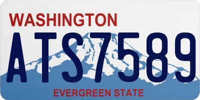 WA license plate ATS7589