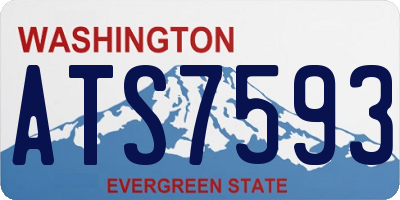 WA license plate ATS7593