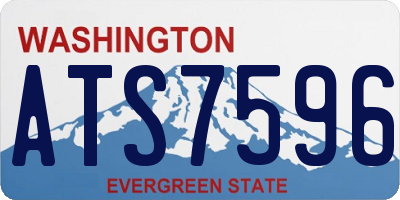 WA license plate ATS7596