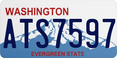 WA license plate ATS7597