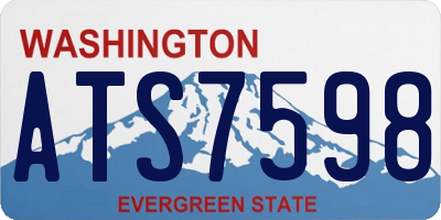 WA license plate ATS7598