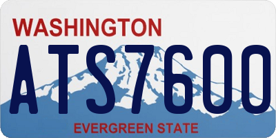 WA license plate ATS7600