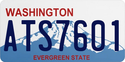 WA license plate ATS7601