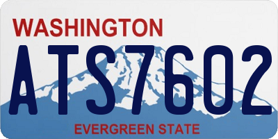 WA license plate ATS7602