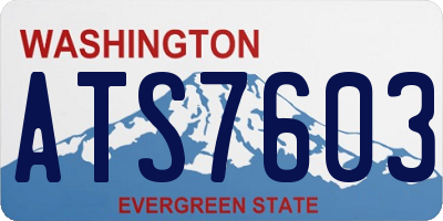 WA license plate ATS7603