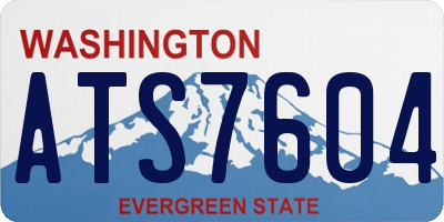 WA license plate ATS7604
